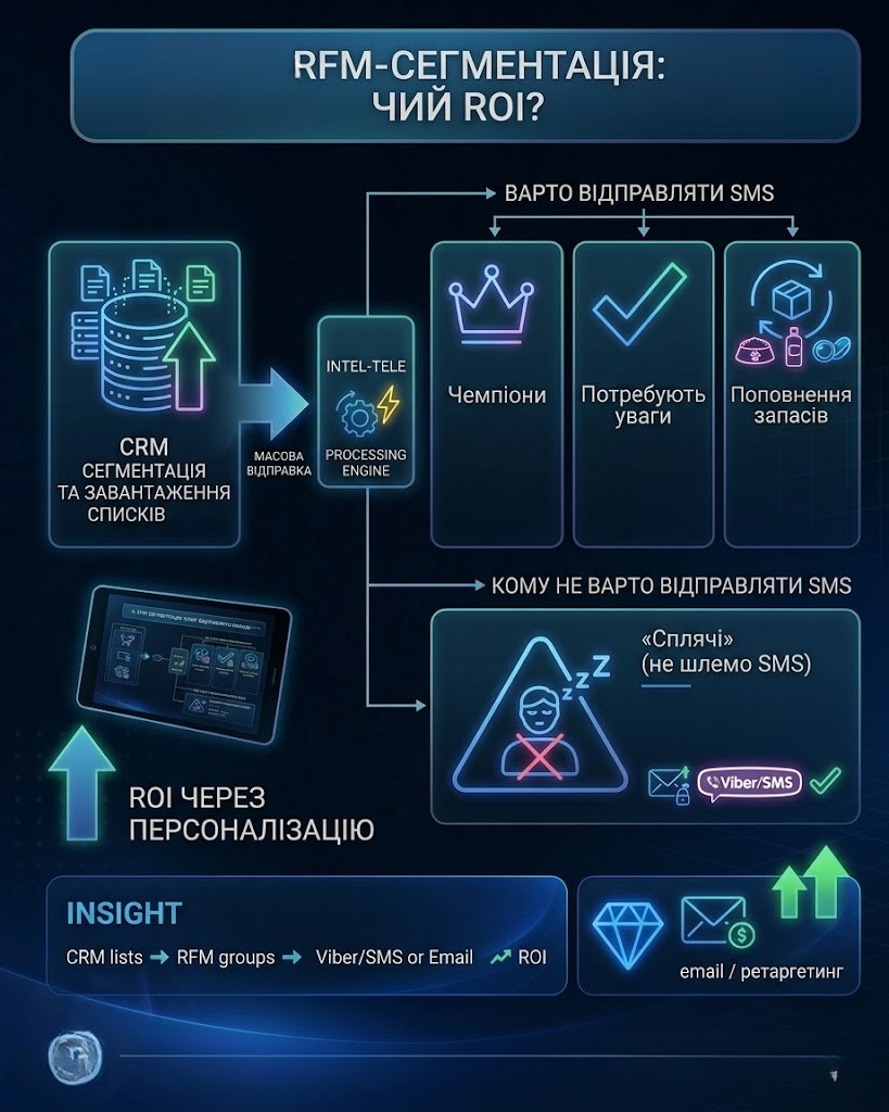 RFM-сегментація для SMS-розсилок E-commerce