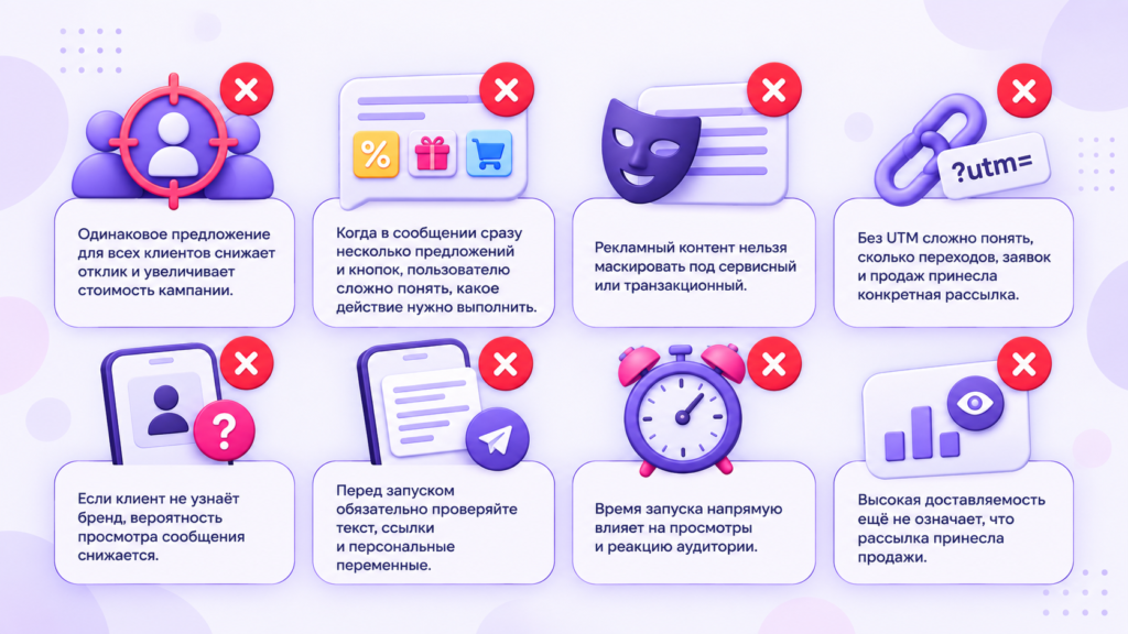 Ошибки Viber-рассылки для бизнеса